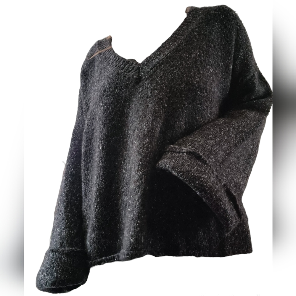 Anthropologie Grey Oversized Sweater Size Small